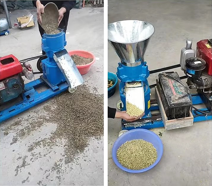 pellet machine work scene